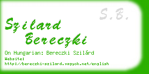 szilard bereczki business card